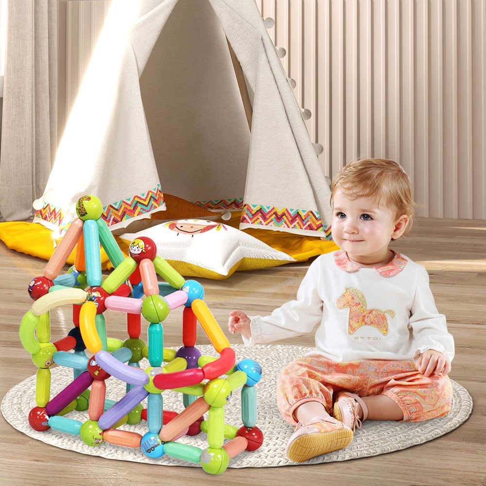 Kids Educational Magnetic Building Blocks and Stick Toys bag