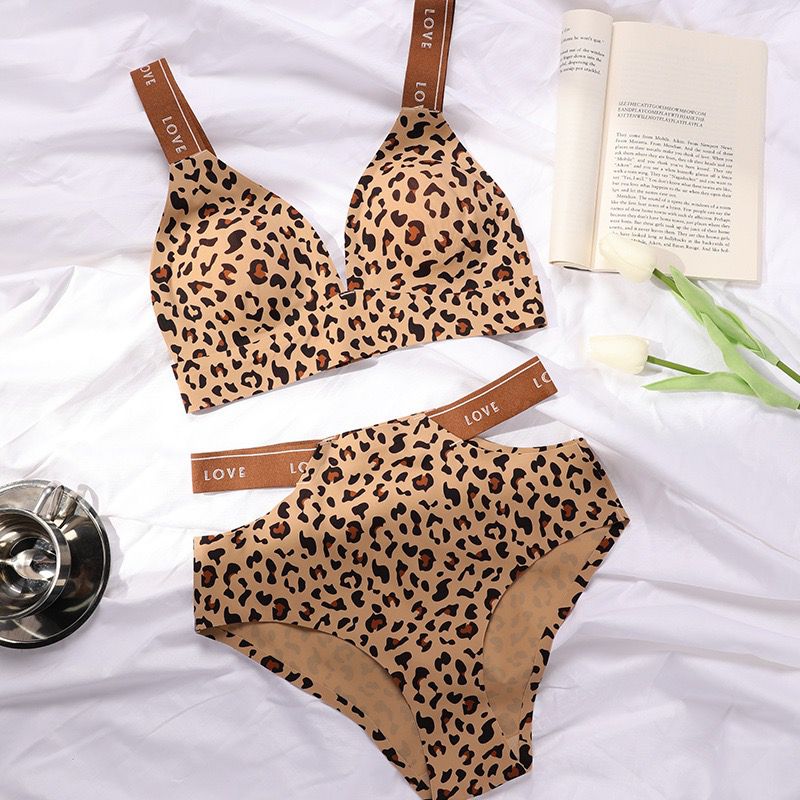 China Premium Quality Leopard Print Bra Set